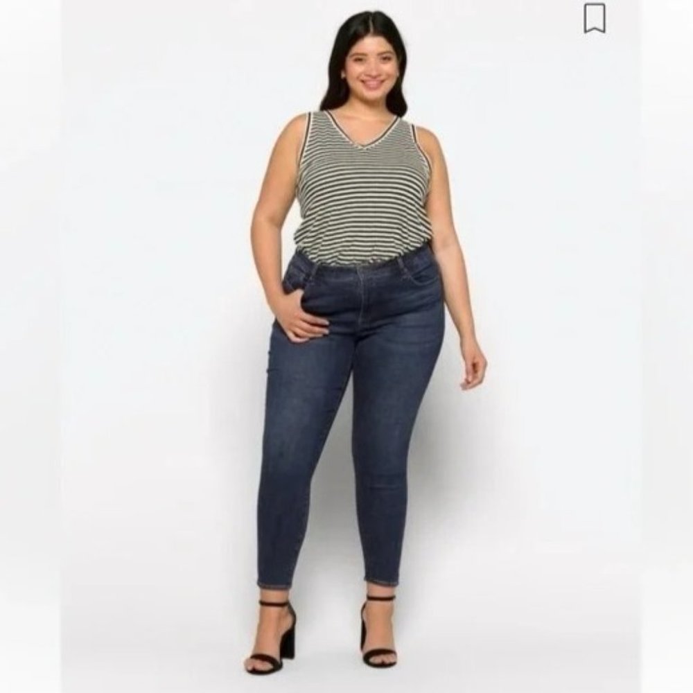 pistola Dark Blue High-Rise Skinny Jeans